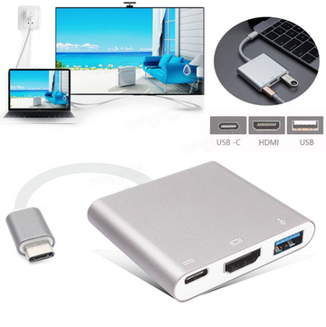 Adaptador Type-c 3 In 1 Usb-c Hdmi Usb 3.1 Macbook 12 118